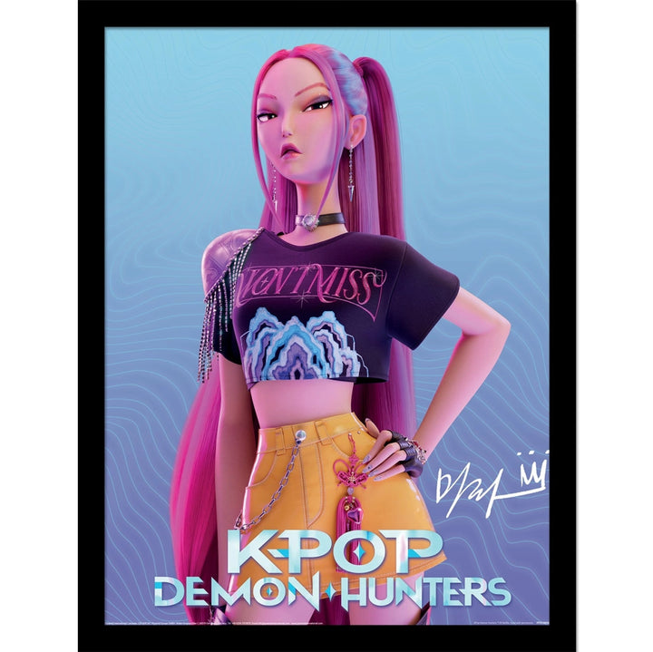 K - POP Demon Hunters Innrammet Bilde 30 x 40 cm Mira - Supernerds