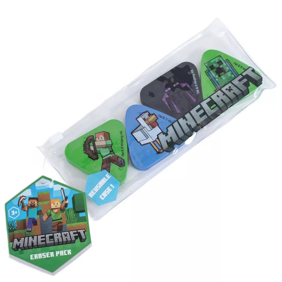 Minecraft Viskelær 4 - pk - Supernerds