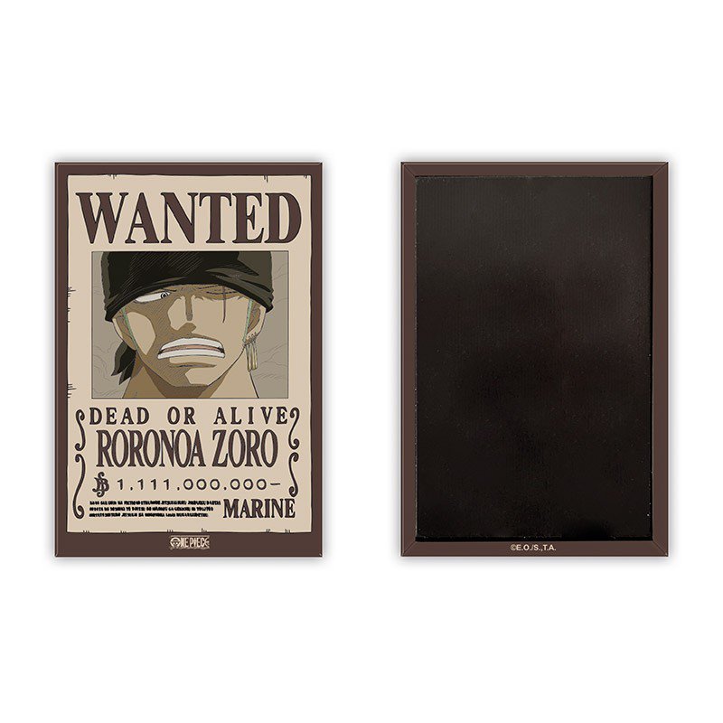One Piece Kjøleskapmagnet Wanted Zoro - Supernerds