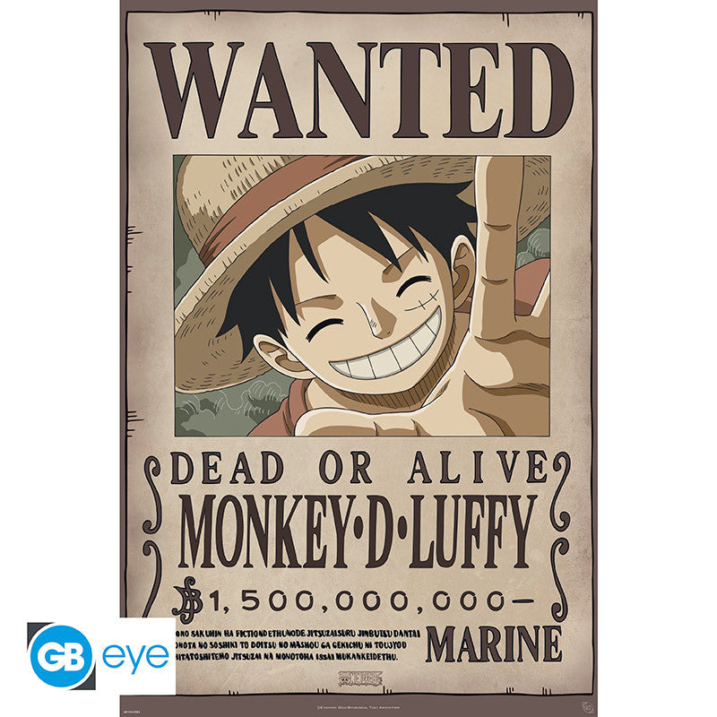 One Piece Plakat Wanted Luffy