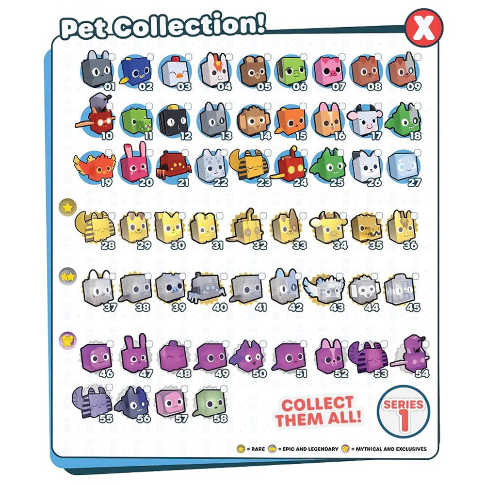 Pet Simulator X Mystery Egg 2-pk Samlefigur m/DLC-kode Action & Toy Figures
