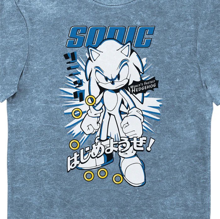 Sonic T - skjorte Blå Vintage - Supernerds