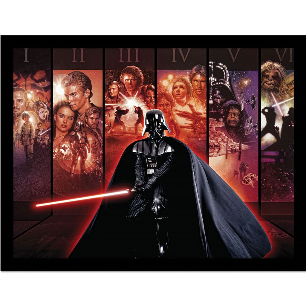 Star Wars Innrammet Bilde 30 x 40 cm Darth Vader Montage - Supernerds