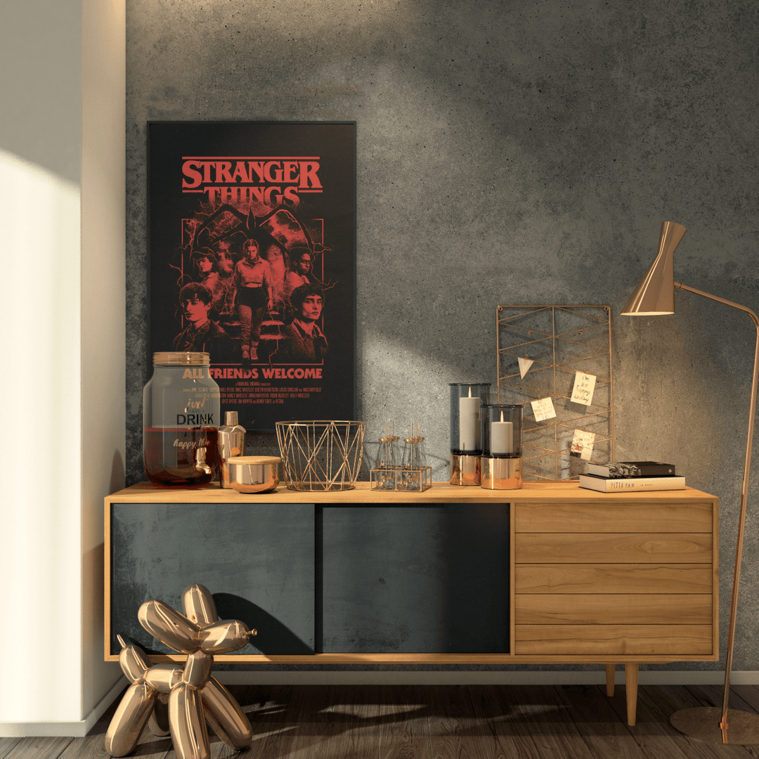 Stranger Things Plakat All Friends Welcome - Supernerds