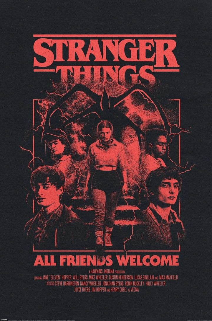Stranger Things Plakat All Friends Welcome - Supernerds
