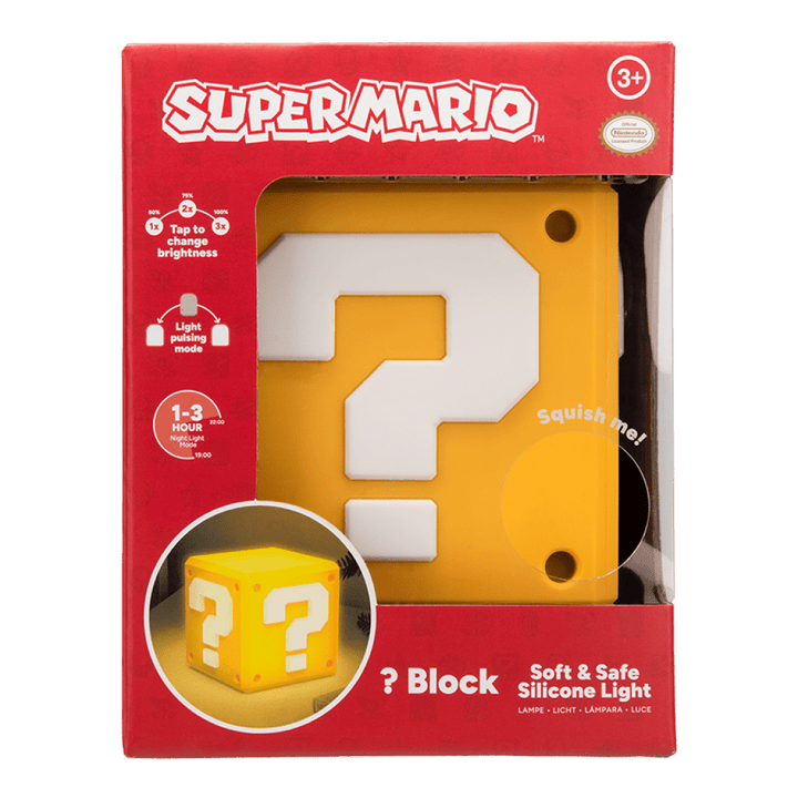 Super Mario Lampe Question Block Squishy - Supernerds
