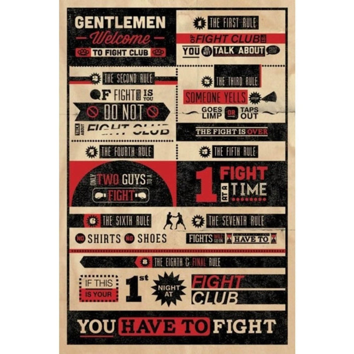 Fight Club Plakat Rules - Supernerds