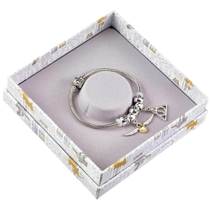 Harry Potter Armbånd Sølvforgylt Triple Charm - Supernerds