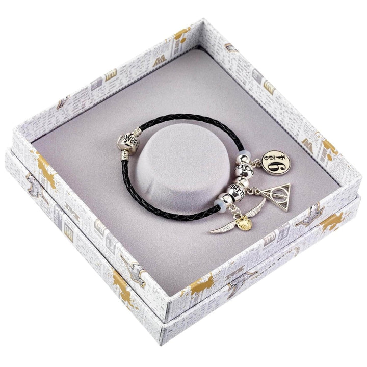 Harry Potter Armbånd Sort Triple Charm - Supernerds