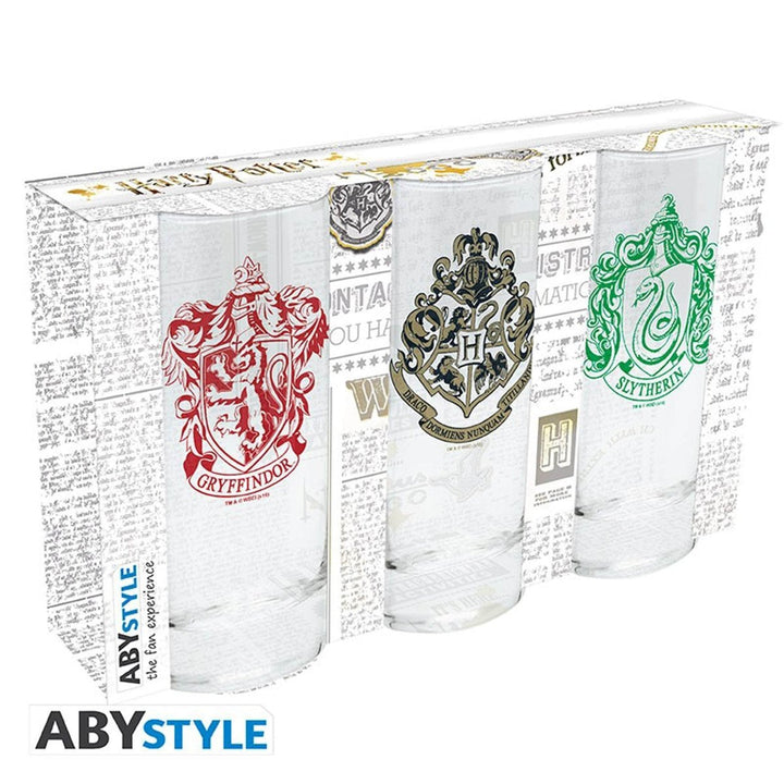 Harry Potter Glass 3-pk - Supernerds