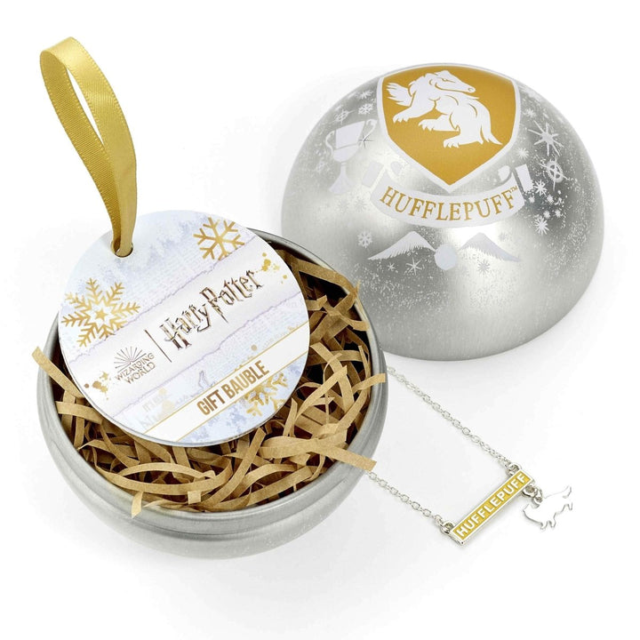 Harry Potter Julekule Med Smykke Hufflepuff - Supernerds