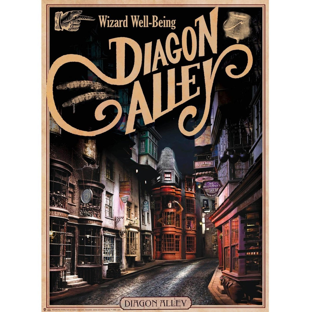 Harry Potter Plakat 52 x 38 cm Hogwarts & Diagon 2-pk - Supernerds