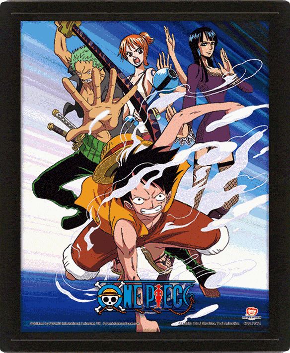 One Piece Innrammet Bilde 30 x 40 cm Pirate Assult - Supernerds