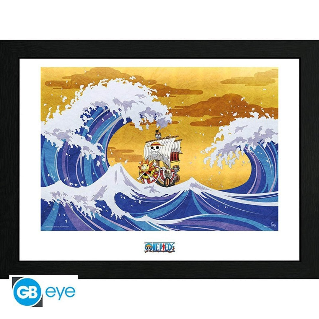 One Piece Innrammet Bilde 30 x 40 cm Thousand Sunny - Supernerds