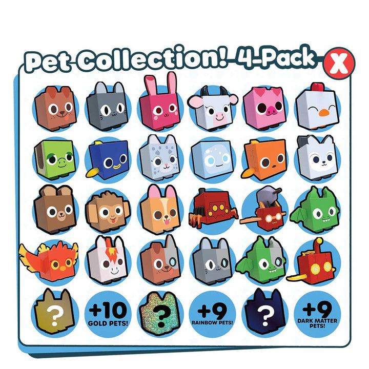 Pet Simulator X Mystery Egg 4-pk Samlefigur m/DLC-kode - Supernerds