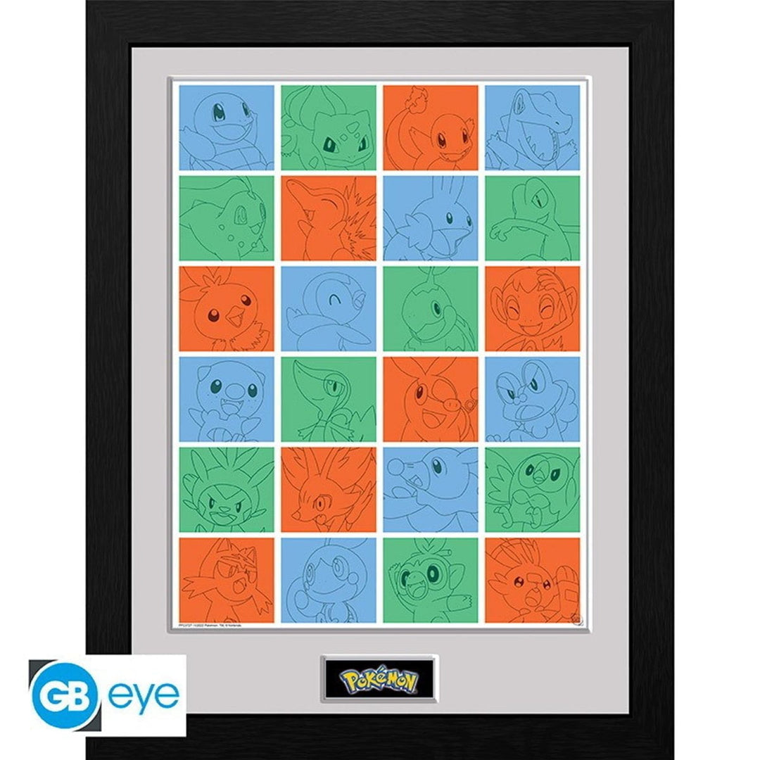 Pokemon Innrammet Bilde 30 x 40 cm Partner Grid - Supernerds