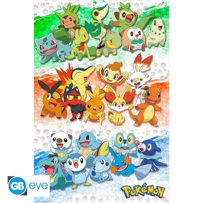 Pokemon Plakat First Partners - Supernerds