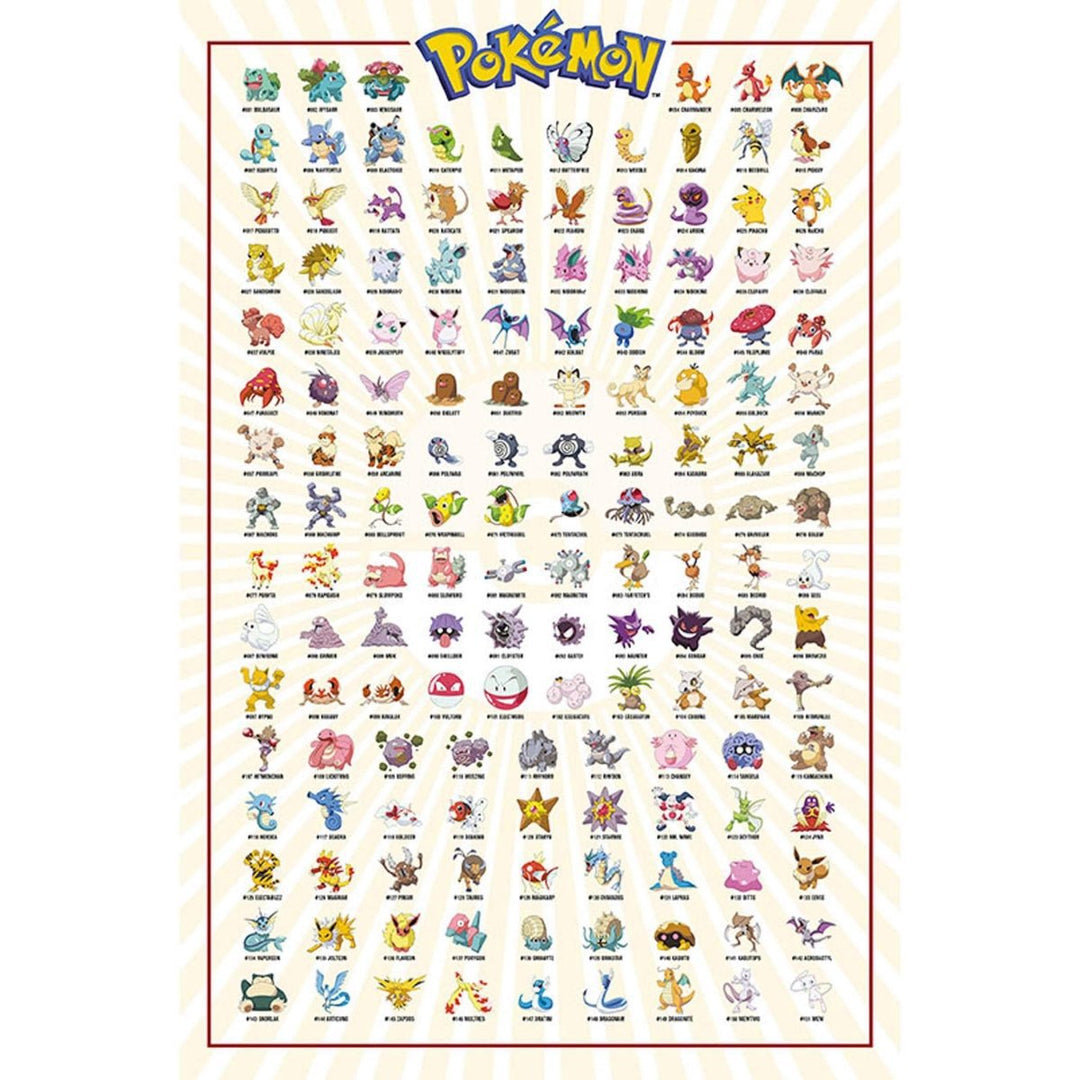 Pokemon Plakat Kanto 151 - Supernerds