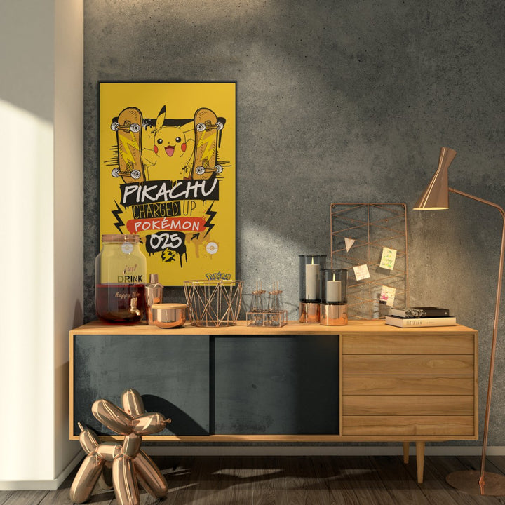 Pokemon Plakat Pikachu Charged Up - Supernerds