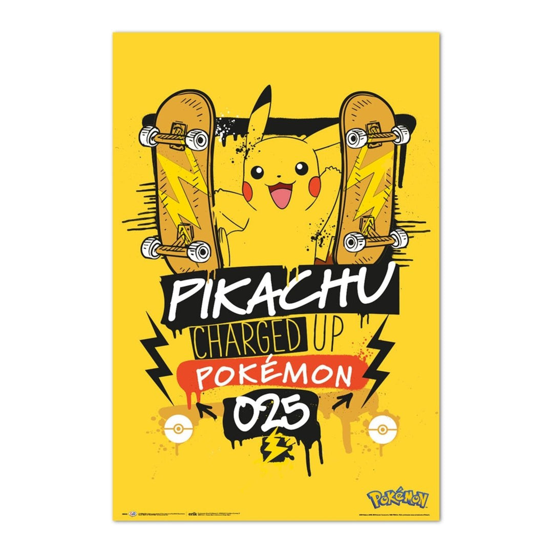 Pokemon Plakat Pikachu Charged Up - Supernerds
