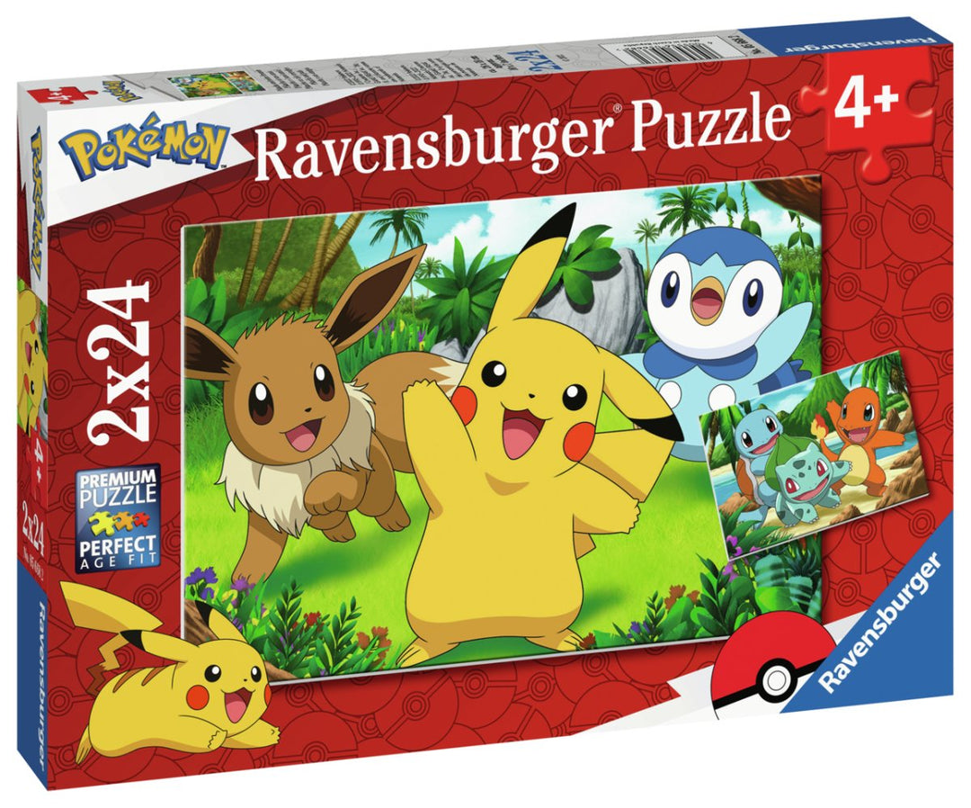 Pokemon Puslespill 24 brikker 2-pk - Supernerds