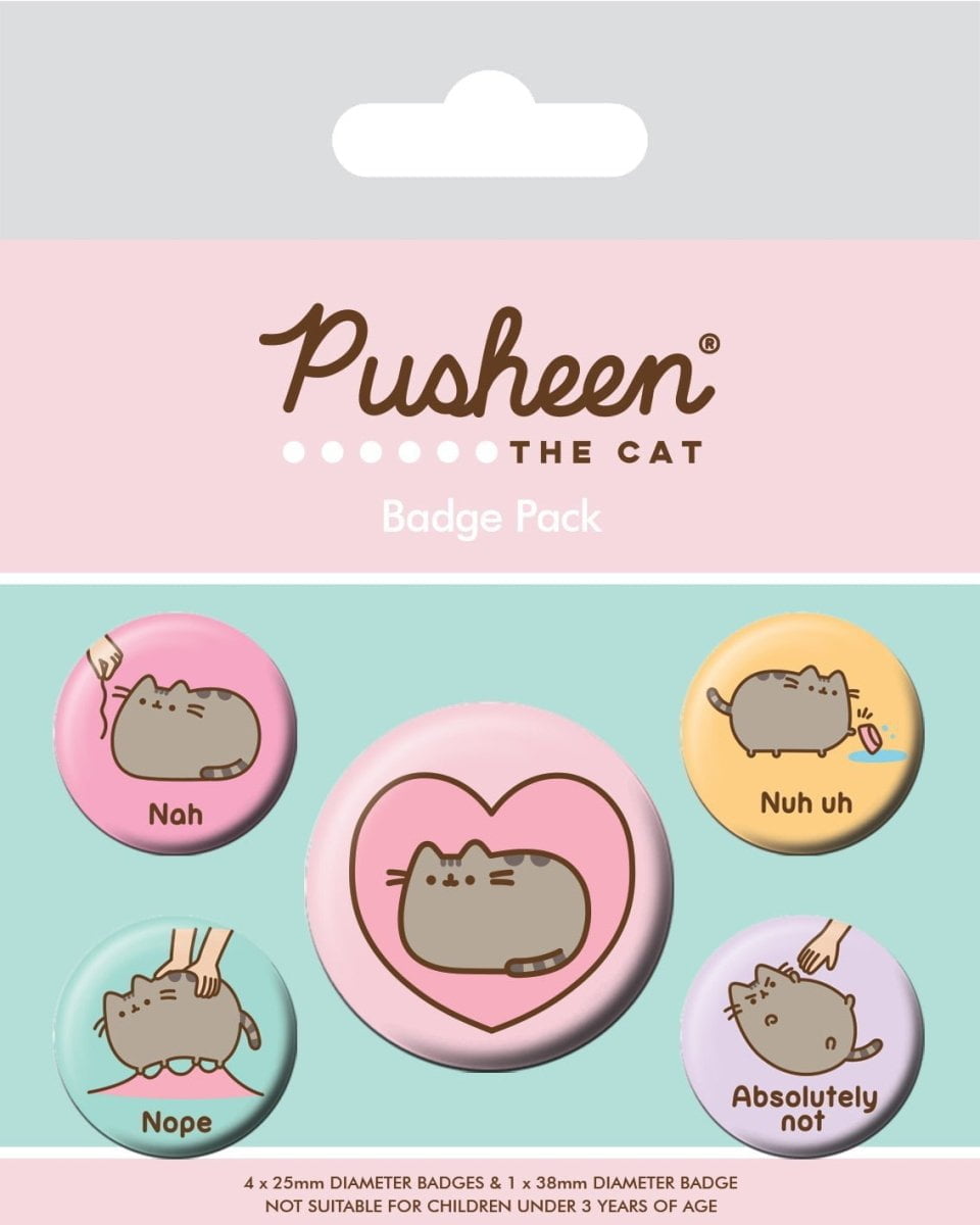 Pusheen Pins Absolutely Not 5-pk - Supernerds