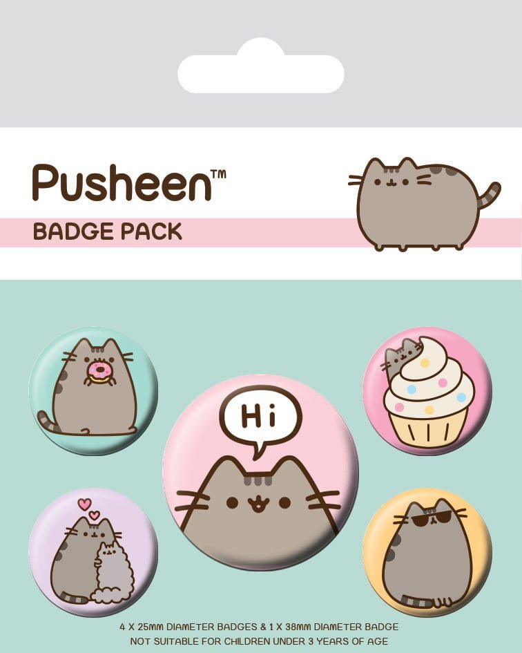 Pusheen Pins Say Hi 5-pk - Supernerds