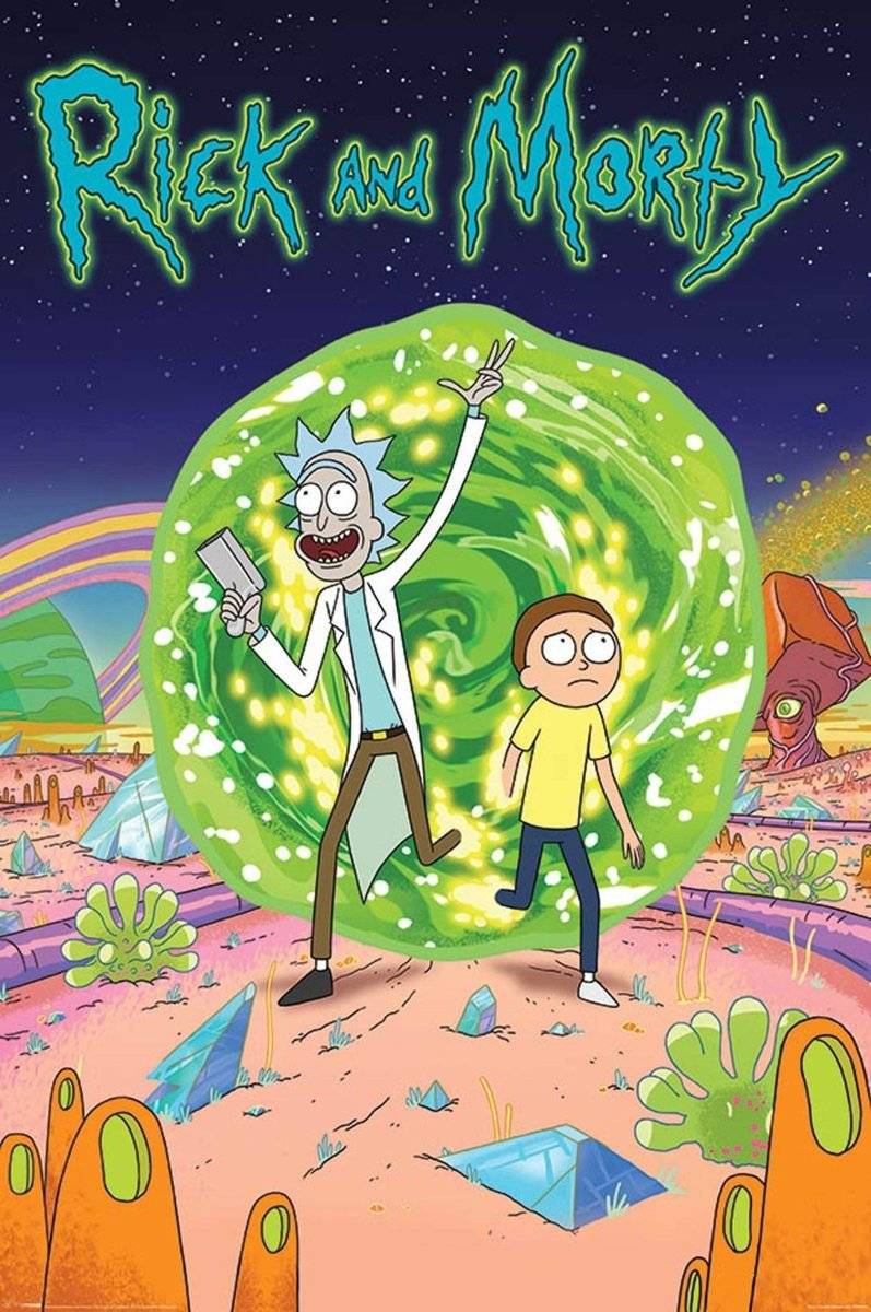 Rick and Morty Plakat Through The Portal - Supernerds