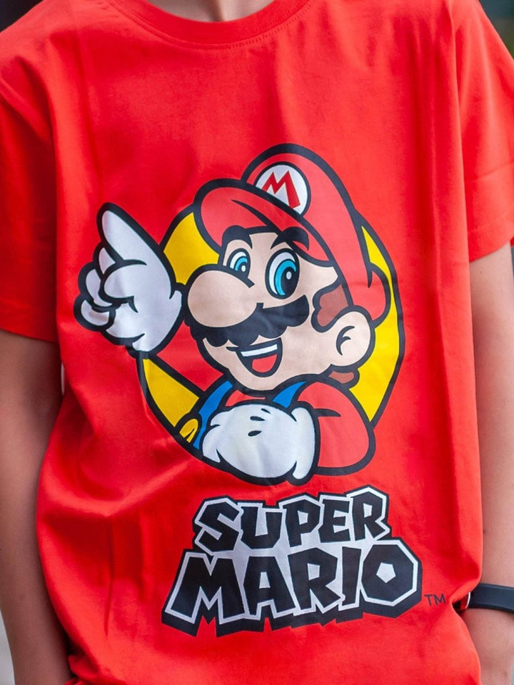 Super Mario T-skjorte Fiery Red - Supernerds