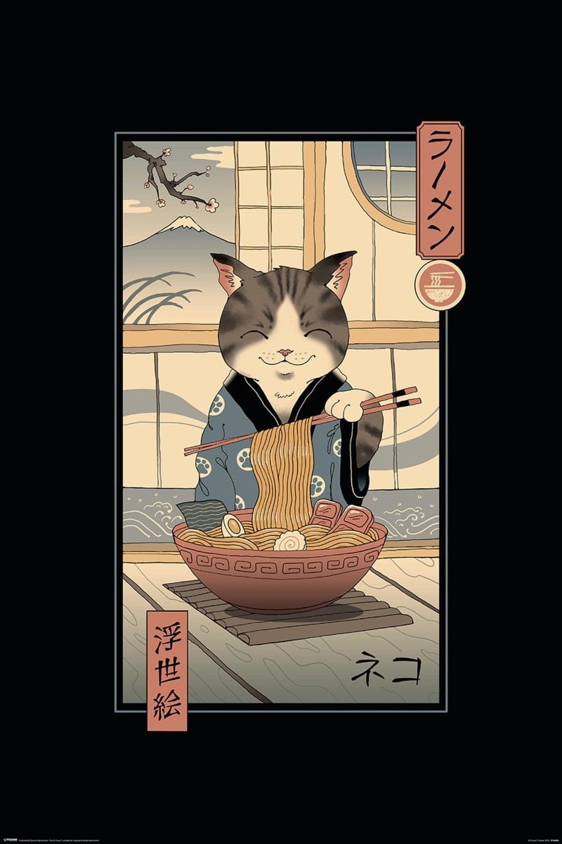 Vincent Trinidad Plakat Neko Ramen Ukiyoe - Supernerds